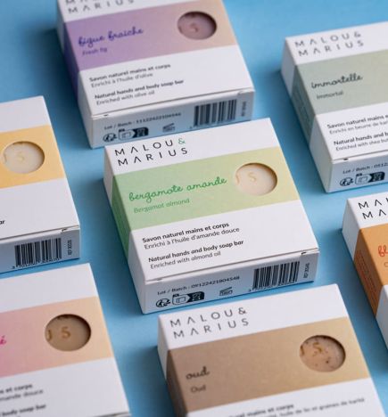 Gamme de savons naturels Malou & Marius