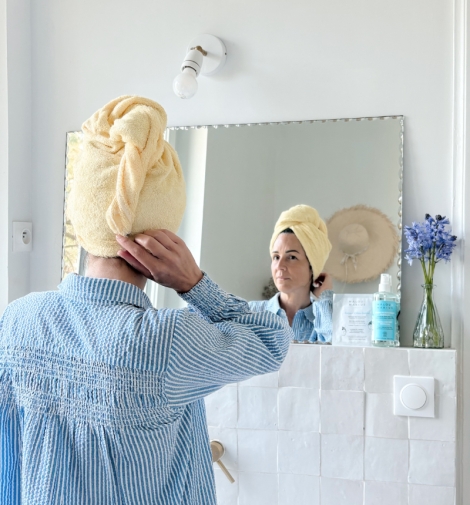 SERVIETTE CHEVEUX SUPER ABSORBANTE JAUNE