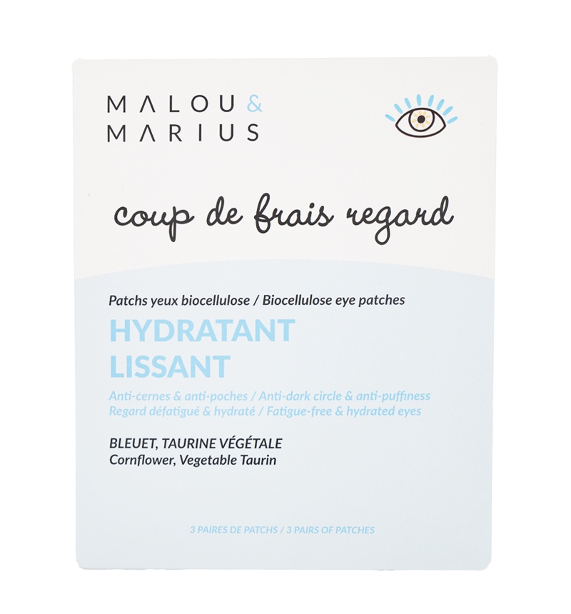 Patchs yeux bio-cellulose ,anti-cernes, éclat & hydratation