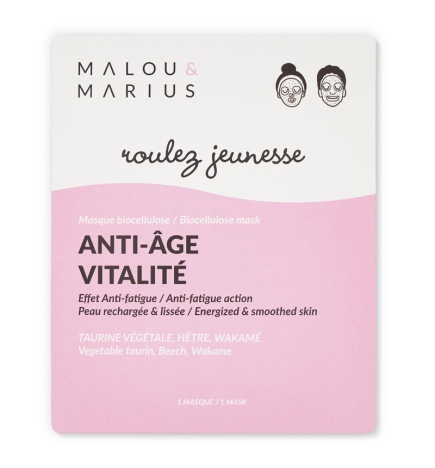 Bio-Cellulose Face Mask Anti-Aging and Vitality / Made In France