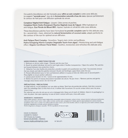 Cure de 5 masques visage bio cellulose / anti âge - vitalité