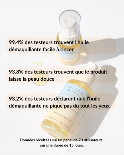 Huile Démaquillante Naturelle Visage & Yeux | Malou et Marius