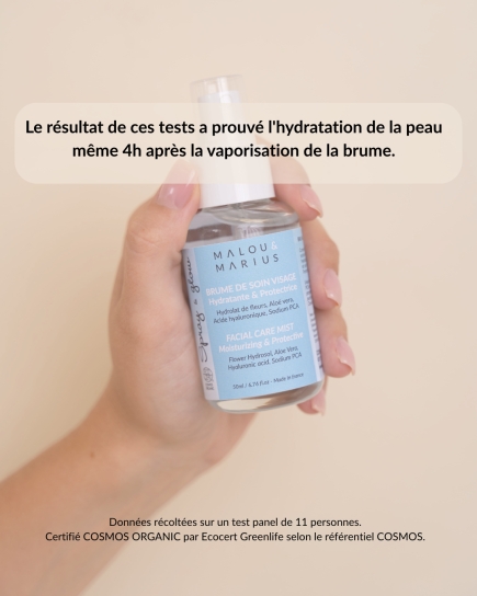 Brume visage hydratante bio / acide hyaluronique / sodium PCA