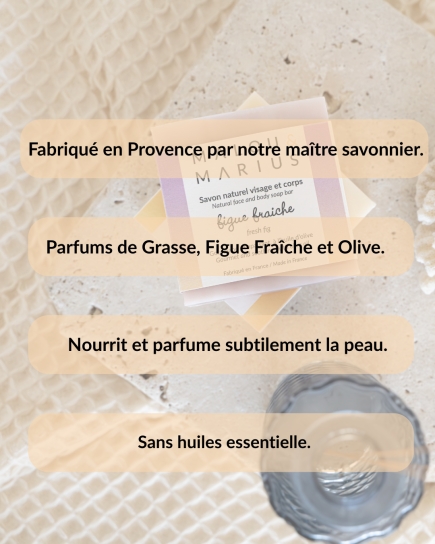 Savon Corps Naturel / Nourrissant / Huile d'Olive - Figue Fraiche