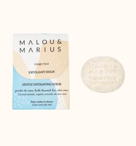 Exfoliant doux a base de poudre de coco