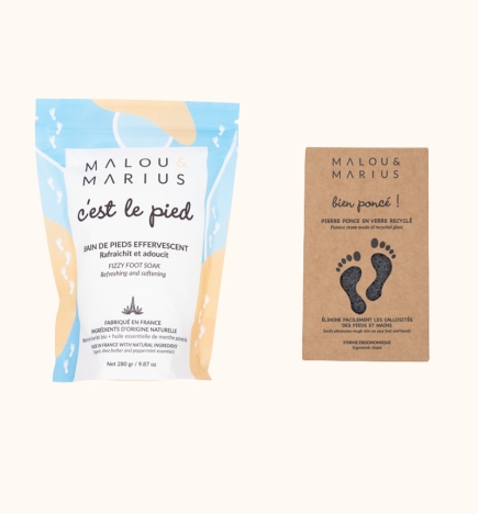 Kit soins pour les pieds / bains de pieds & pierre ponce / 100% naturel