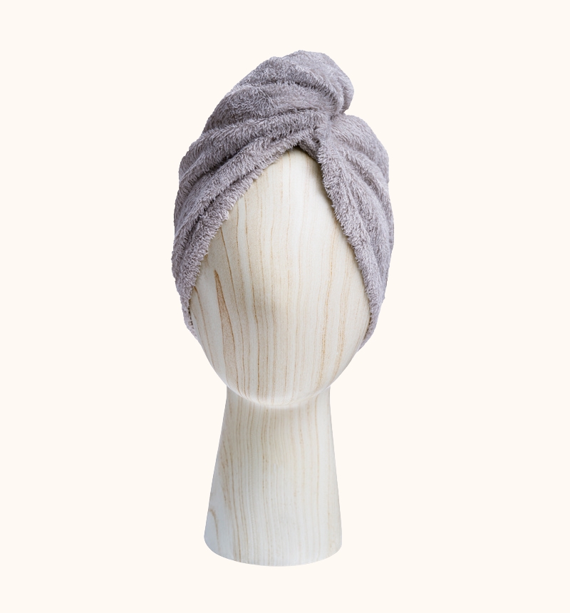 SERVIETTE CHEVEUX SUPER ABSORBANTE TAUPE
