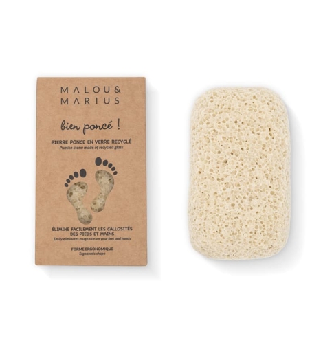 Pierre ponce pieds en verre recyclée / élimine les peaux mortes