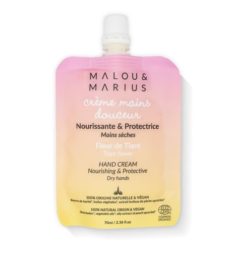 Crème mains / 100% naturel / protectrice nourrissante / fleur tiaré