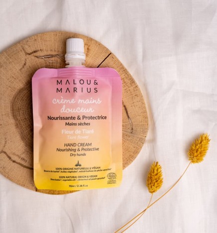 Crème mains / 100% naturel / protectrice nourrissante  / fleur tiaré