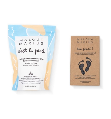 Kit soins pour les pieds / bains de pieds & pierre ponce / 100% naturel
