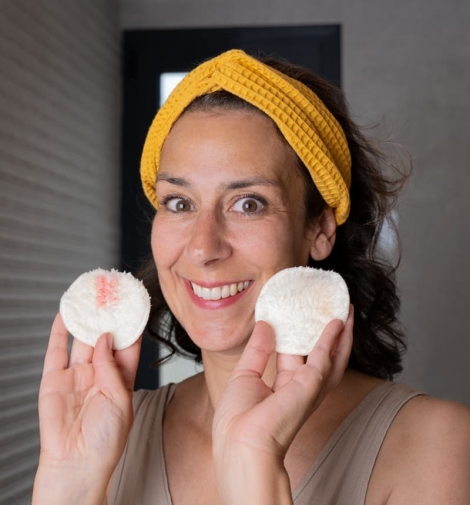 DISQUES DEMAQUILLANTS A L'EAU UNIQUEMENT ECRU