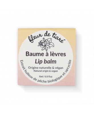 Baume à lèvres fleurs de Tiaré 100% naturel végan.