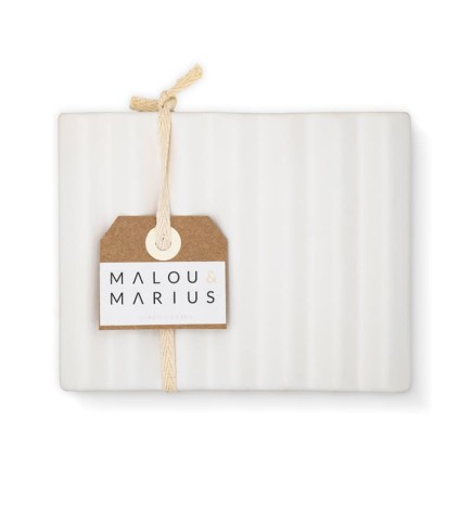 Porte Savon Double en Céramique Recyclée / Fabriqué Artisanalement