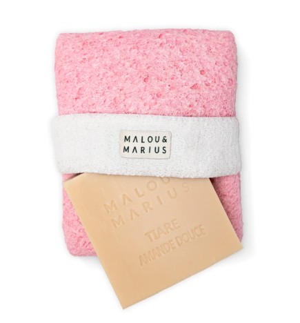 BODY SPONGE AND TIARE FLOWER SOAP DUO