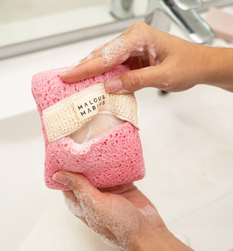 BODY SPONGE SOAP HOLDER PINK